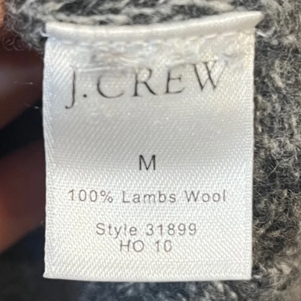 J. Crew Lambswool Crew Neck Sweater Gray‎ Speckled Women's Medium Warm Classic